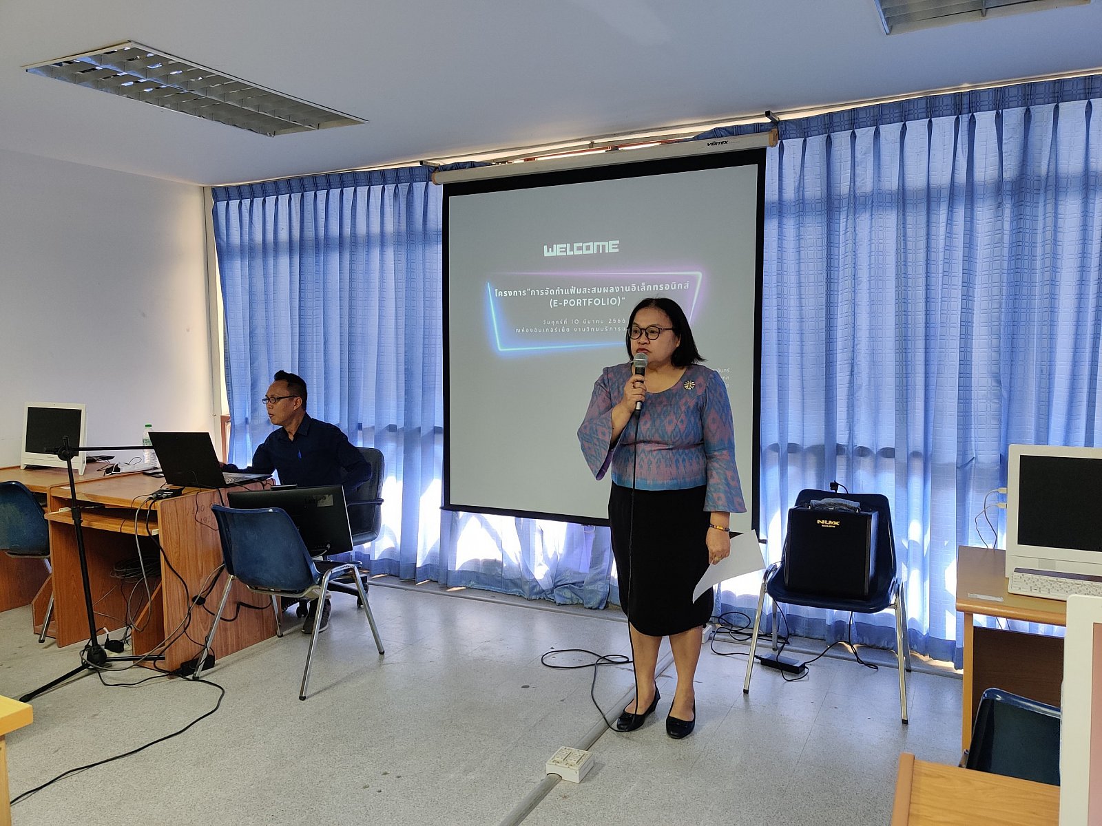 อบรมเชิงปฏิบัติการการจัดทำแฟ้มสะสมผลงานอิเล็กทรอนิกส์ E-portfolio 2566